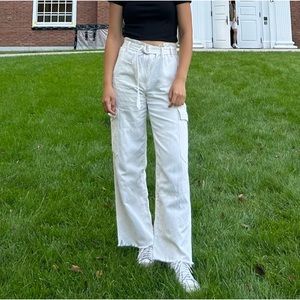 Helmut lang off white cargo pants